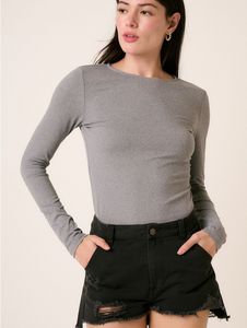 Long Sleeve Layering Tee - Heather Grey