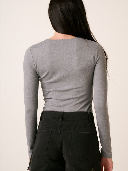 Long Sleeve Layering Tee - Heather Grey