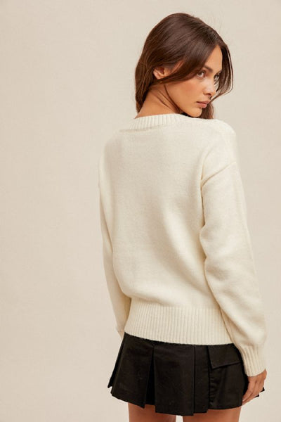 Eloise Pearl Accent Sweater