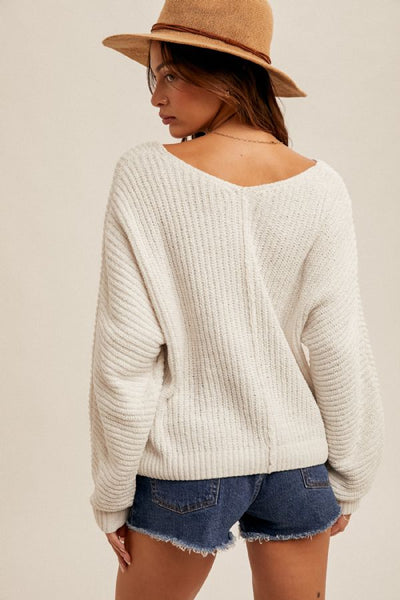 Shimmer V-Neck Sweater