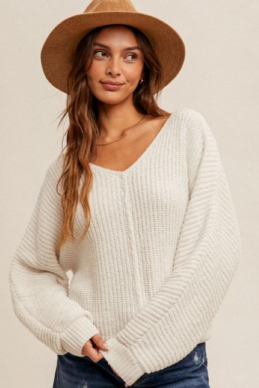 Shimmer V-Neck Sweater