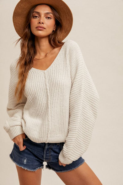 Shimmer V-Neck Sweater