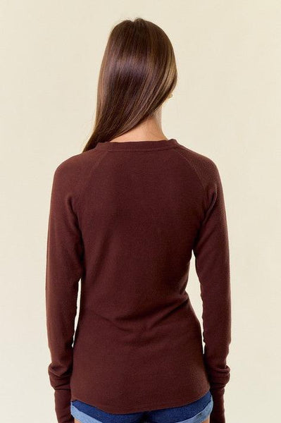 Tessa Brushed Knit Pullover - Cocoa