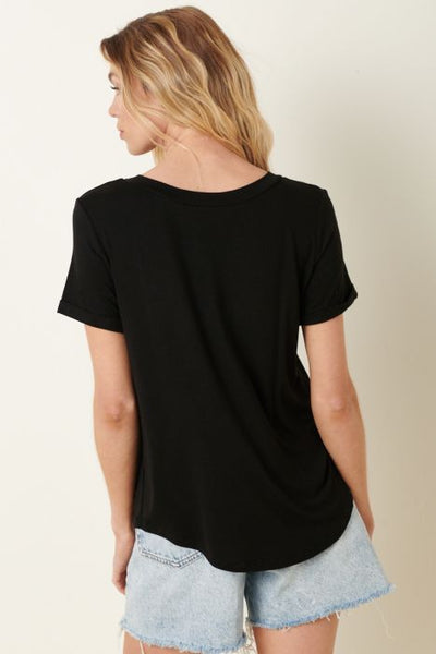 Bamboo Casual T Shirt - Black