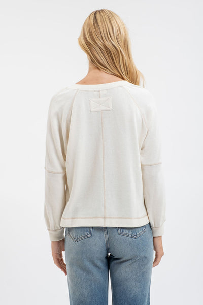 Cream Raglan Pullover