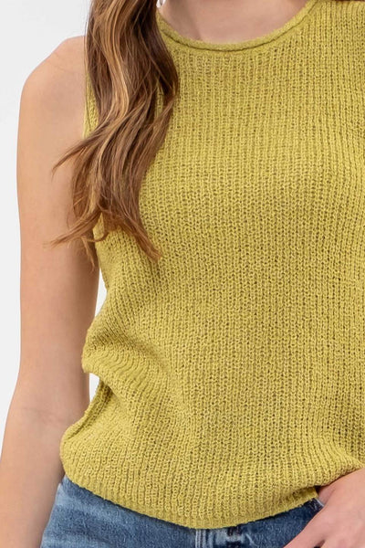 Crochet Sweater Tank - Kiwi