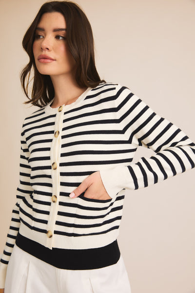 Marie Striped Cardigan