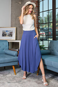 Smocked Maxi Skirt