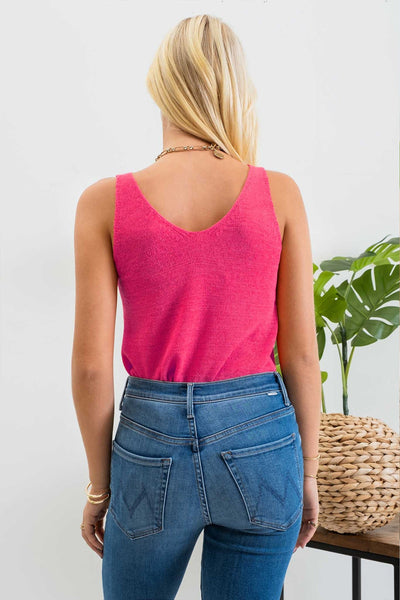 Lightweight Sweater Tank - Pink