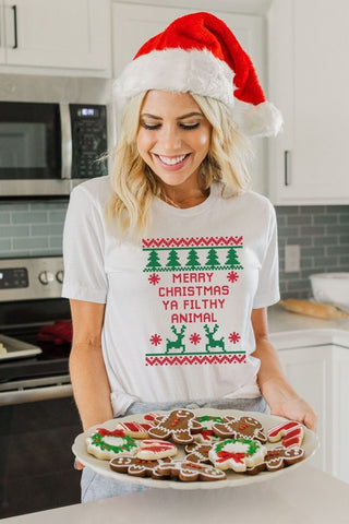 Merry Christmas Ya Filthy Animal - Graphic Tee